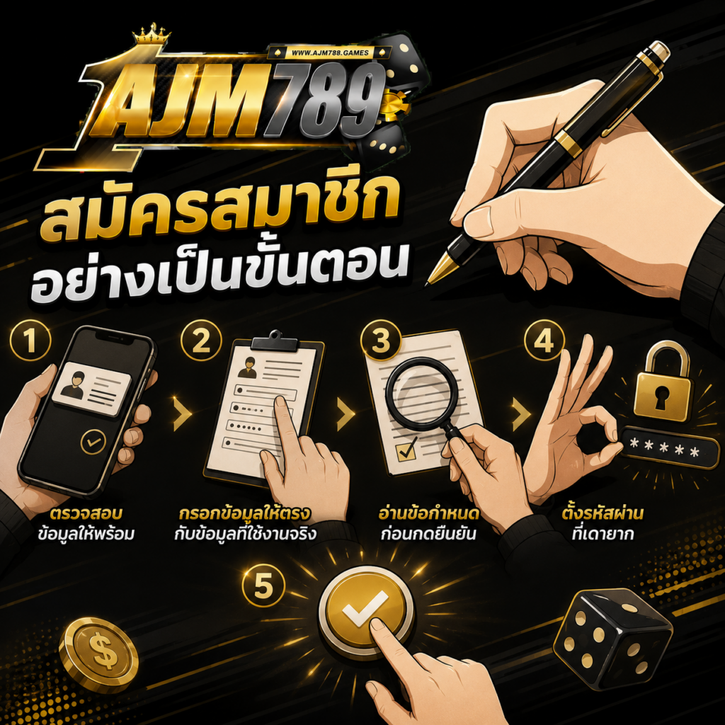 สมัครสมาชิกอย่างเป็นขั้นตอน